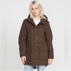 NWT Volcom Walk on By 5K Parka XL Brown